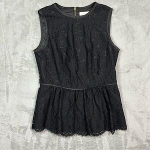 Sail‎ to Stable Black Lace Peplum Top S – Whimsygoth Coquette Sleeveless